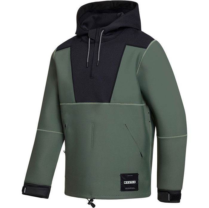 2024 Mystic Heren Fulmar 3/2mm Neoprene Hoodie 35017 230320 - Dark Olive -  Wetsuit | Watersports Outlet